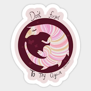 Don’t Forget to Try Again (Red Version) Sticker